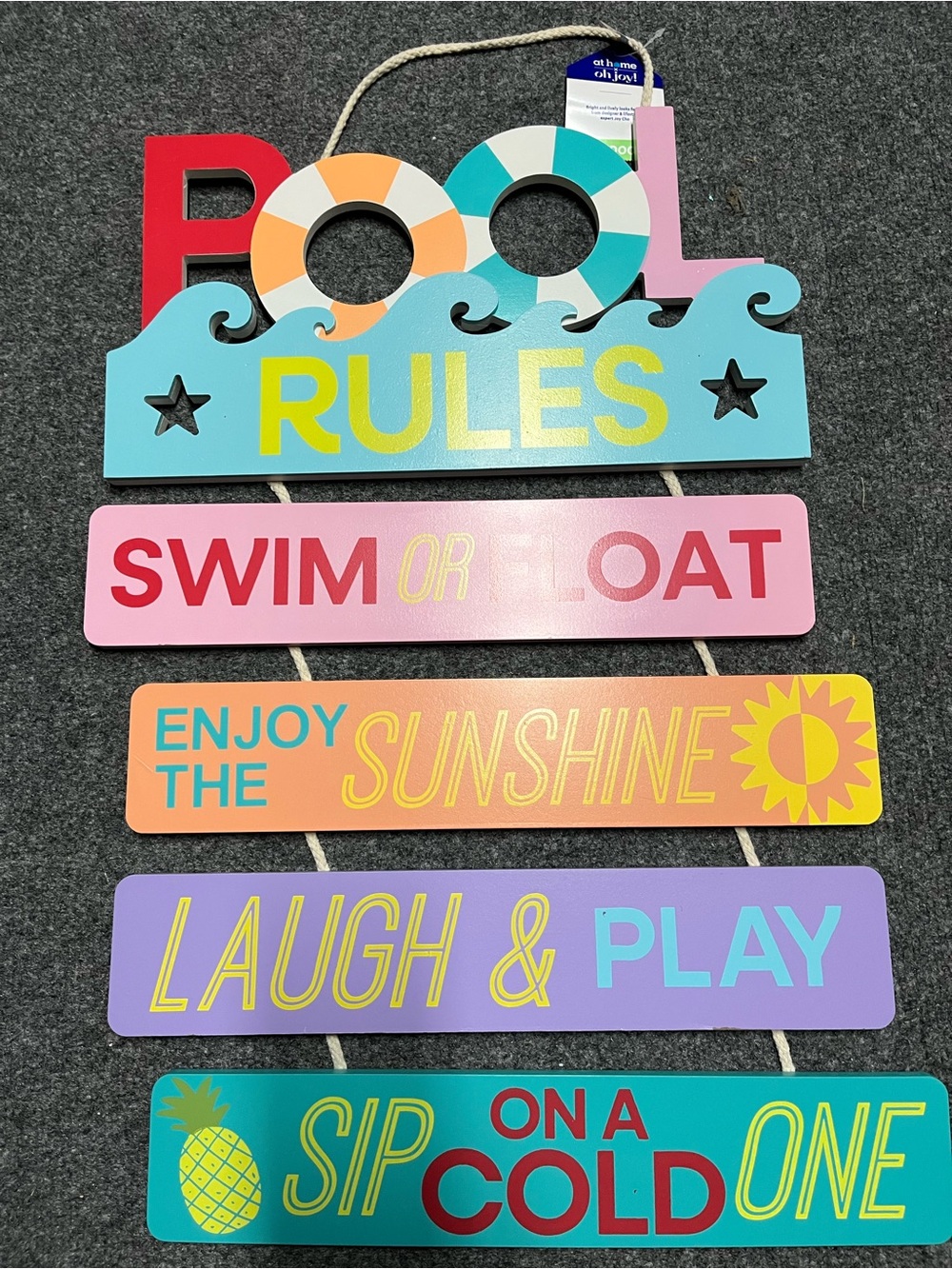 Sign for Pool